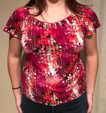 EAST 5th Large Petite patterned dress top