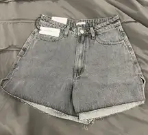 Gray Denim Shorts
