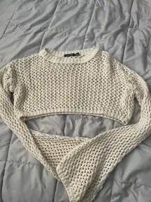 Crotchet Long Sleeve Crop Top