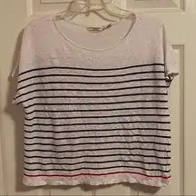 Christian Siriano Linen striped top