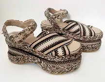 Amambaih Carmen Platform Sandals 37.5 NWOB