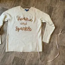 APT. 9 sparkly festive sweater, “Twinkle and sparkle”, women’s size M NWT
