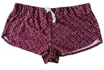 Calvin Klein CLAVIN KLEIN Burgandy Sleepwear Shorts, Large