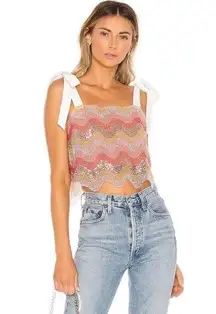 NWT NBD Suri Embroidered Top M