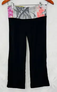 lululemon athletica Black Leggings with Multicolor Waistband