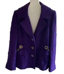 Carson Kressley Perfect Purple Wool Coat