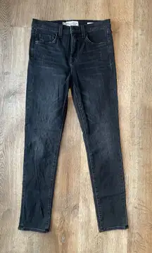 Nili Lotan NL Issue Rescue Jeans Women’s 25 Black Mid Rise Skinny Stretch USA