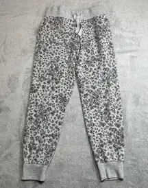 Athleta  Pants Womens Medium Grey Balance Printed Jogger Animal Print Soft Cozy