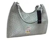 Mondani NY Womens Mint Green Ostrich-Embossed Handbag Purse SKU 7229