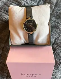 Kate Spade New York Holland Black and Gold Watch