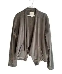 Bob Timberlake faux suede open front jacket XXL