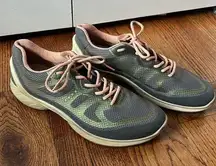 Ecco  Biom Fjuel Racer Running Shoes Womens 8 Green Gray Salmon Sneakers