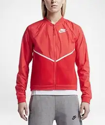 NIKE TECH HYPERMESH BOMBER JACKET Red NEW