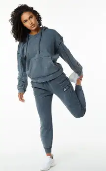 Women’s Terry Oversized Hoodie - Blue Topaz ,Size Medium