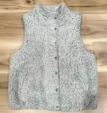Thread and Supply Grey Sherpa Fuzzy Vest Women’s Small