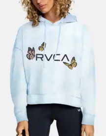 RVCA Venice Tie Dyed Butterfly Cropped Hoodie Small