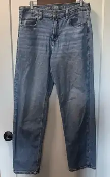 American Eagle Stretch‎ 90's Straight Jean Medium Wash Mid Rise 14LONG