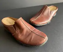Bjorndal | Brown Genuine Leather Slip-on Mules Sz 6.5