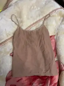 MD Nude Nylon Seamless Spaghetti Strap Tank Top