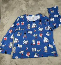 Munki Munki Novelty Print Long‎ Sleeve Top Quirky Graphic Costume 3X Relax