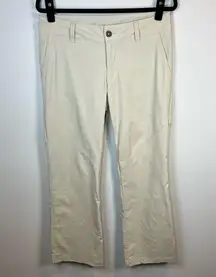Columbia Women's Mumbai Mover III Pants Beige Omni-Shade Granola Girl Sz 8 Short