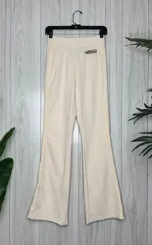 Adidas Originals Retro Luxury Ribbed Flare Pant Off White size S Small