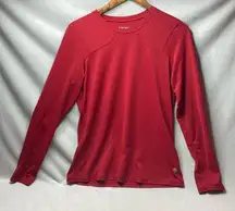 Mountain Hardwear Red Long Sleeved Top size Large