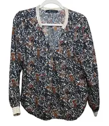 Ema Blue's Made in France Casual Blouse Sz. L