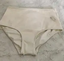 New York High Waist Beige Bikini Bottom