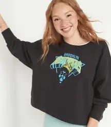 Old Navy  oversized crop sweatshirt pop-culture graphic 🖤