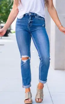 Love So True high rise slim straight jeans