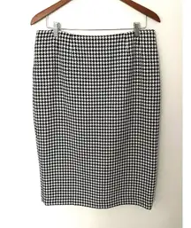 VTG Jones New York Separates 90s Houndstooth Lined Mini Skirt Zip Closure