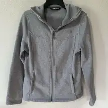 The North Face Crescent Sunset Hooded Sweater Full Zip Fleece Womens Medium Gray