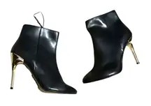 Express Black and Gold Heeled Boots-NWT