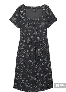 Darth Vader Floral Allover Print Button-Up Midi Dress