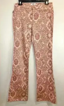 MOSCHINO JEANS Donna Boho Floral Vintage Y2K‎ High Rise Cropped Bootcut Jean