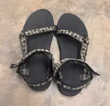 Teva Outdoor Sandals Butterfly Olive Green Brown Womens 10