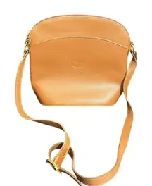 Longchamp Brown Leather Crossbody Style Bag Purse Paris Vintage