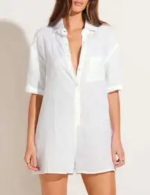 NEW Vitamin A Playa Linen Short Romper - White EcoLinen  $155.00 - size M