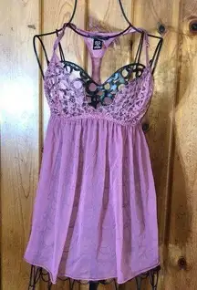 Victoria's Secret  lace pink size small sexy wear cute top lingerie floral sheer​