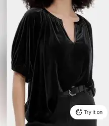 GAP Black Velvet Blouse