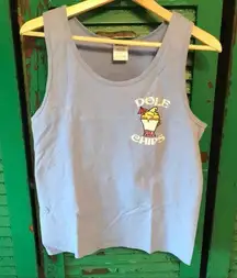 Dole Chips Beauty & the Beast Chip Whips Mashup Disney Tank Top S Blue