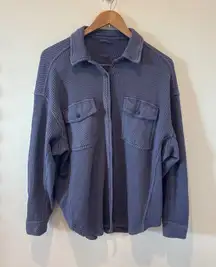 Aerie Lumberjane Waffle Knit Oversized Button Down Size XS