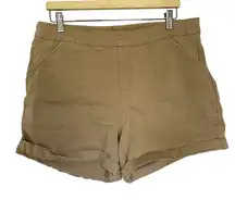 Nautica Jeans pull on tan beige shorts women's size XL cotton summer pants