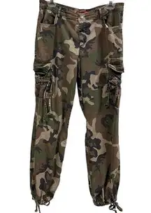 Miss Sixty  Camouflage Cargo Jogger Pants Ramie Cotton Spandex Blend Juniors 11