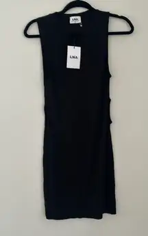 NWT  LNA Ribbed Tank Dress with cutouts