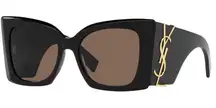 Yves Saint Laurent blaze logo Black Sunglasses