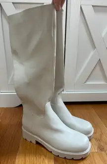 Tall White Boot