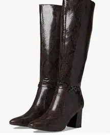 NEW Bandolino Women's Brenda Knee High Snake Print Boot