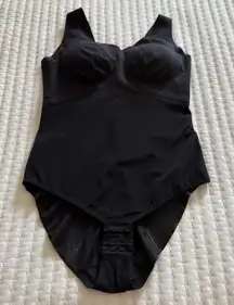 Honeylove Compression Tank Bodysuit Plus Size 1X Black Shaping Shapewear